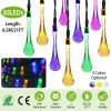 Outdoor Solar String Lights 21 Feet 30 LEDs Water Drop Solar Powered Lights