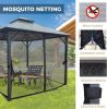 Outdoor Aluminum Hardtop Gazebo  with Netting;  10' x 10'