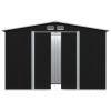 Garden Storage Shed Anthracite Steel 101.2"x80.7"x70.1"