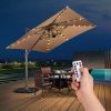 Patio Umbrella Lights 8 Lighting Mode Waterproof Parasol Timer Lamps W/ Remote Controller 104 LED 8 Bundles Warm White