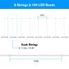 Solar Umbrella Lights Outdoor Parasol String Light 8 Lighting Mode Waterproof 104 LED 8 Bundles Warm White