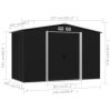 Garden Storage Shed Anthracite Steel 101.2"x80.7"x70.1"