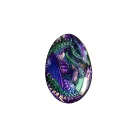 1 Set Lava Dragon Egg Crystal Transparent Resin Statue Luminous Dinosaur Eggs Souvenir Resin Craft Ornamental Home Decor Gifts (Color: purple)