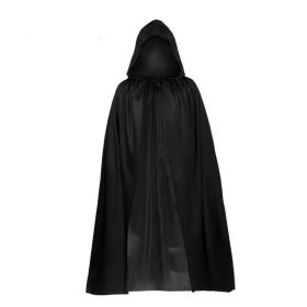 1 Set Halloween Grim Reaper Cloak Costumes Reaper Black Cape Terror Death Hook Sickle Horr Halloween Party Cosplay Costume Props (Color: Single cloak)