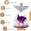 1 Set Little Angel Preserved Roses In Glass Forever Eternal Rose Flower Christmas Birthday Valentine Day Wedding Gift Women Girl